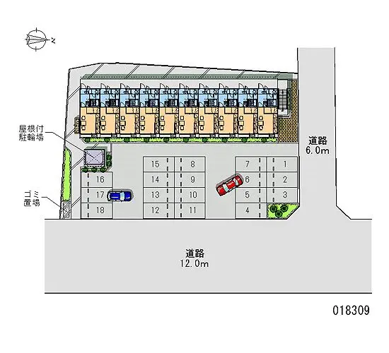 ★手数料０円★越前市上太田町　月極駐車場（LP）